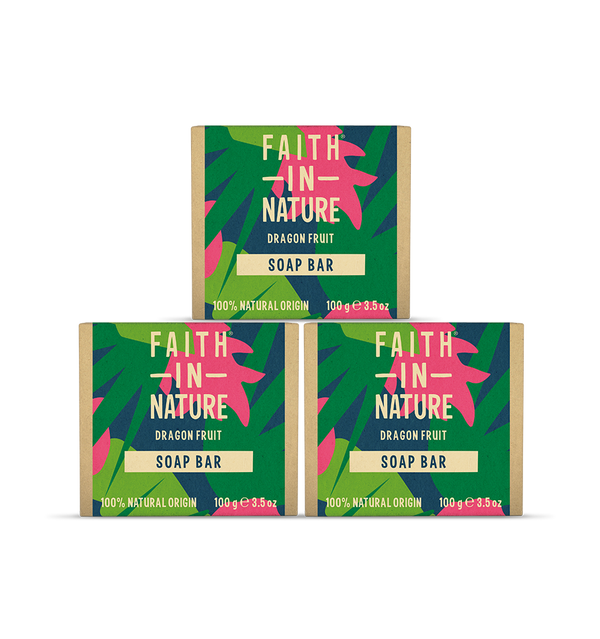 faith in nature 3 x Dragon Fruit Soap Bars