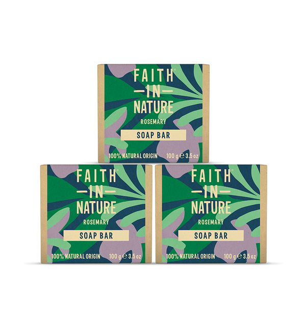 faith in nature 3 x Rosemary Soap Bars