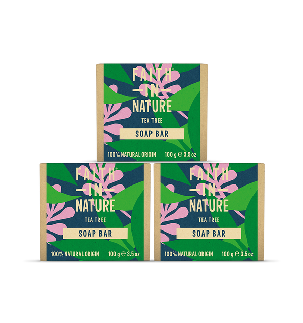 faith in nature 3 x Tea Tree Soap Bars