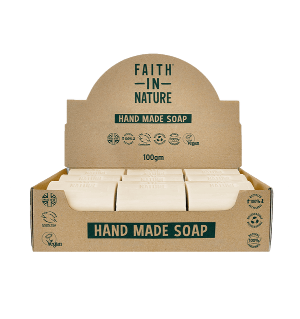 faith in nature Box of 18 Unwrapped Coconut Soaps