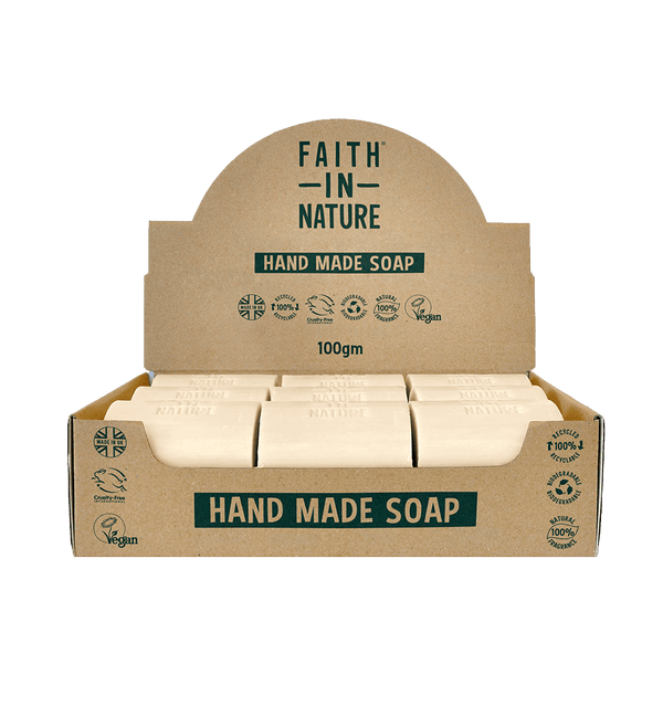 faith in nature Box of 18 Unwrapped Hemp Soaps