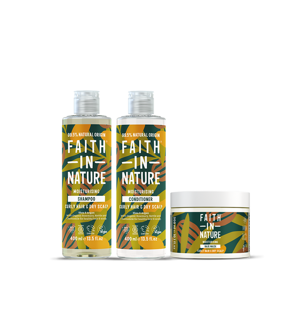 faith in nature Curly Hair Care Bundle