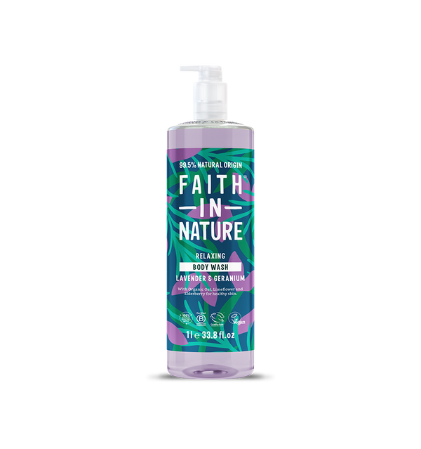 faith in nature Lavender & Geranium Body Wash - 1L
