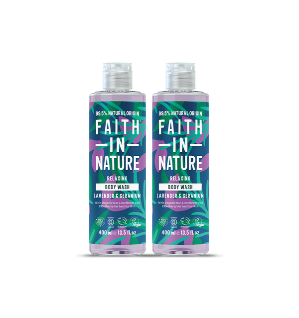 faith in nature Lavender & Geranium Body Wash Duo