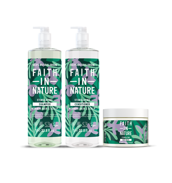 faith in nature Rosemary 1L Haircare Set