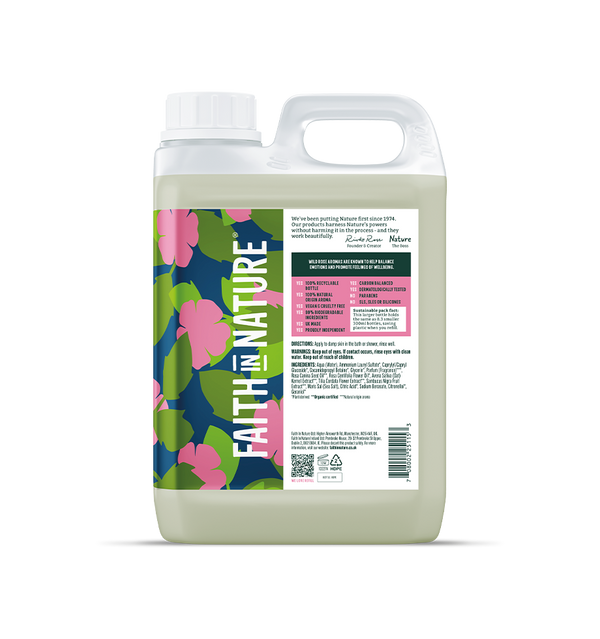 faith in nature Wild Rose Body Wash - 2.5L