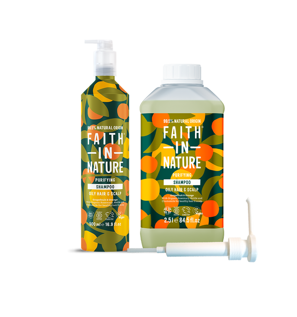 faith in nature Grapefruit & Orange Shampoo - Aluminium Refill Set