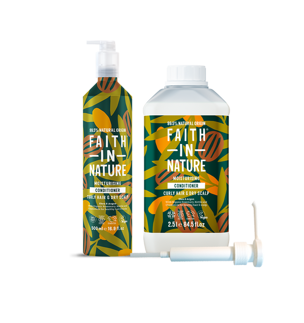 faith in nature Shea & Argan Conditioner - Aluminium Refill Set