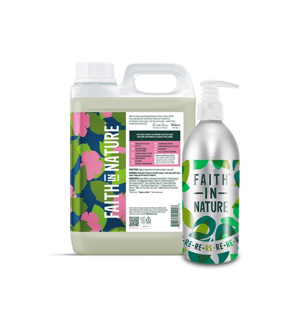 faith in nature Wild Rose Body Wash 2.5L With Aluminium Refill Bottle