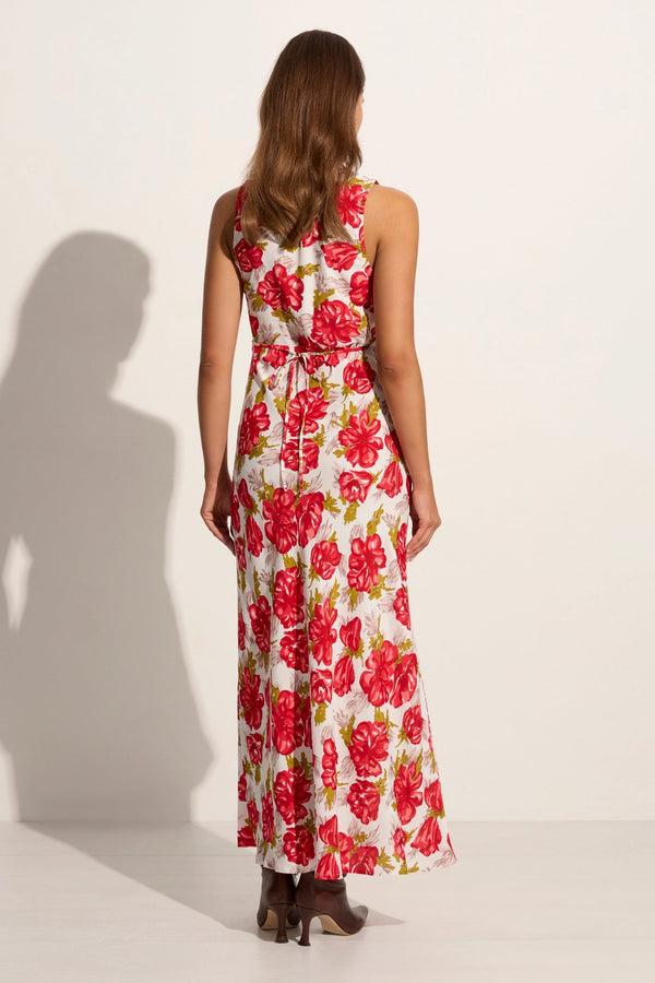 Faithfull The Brand Acacia Maxi Dress Isadora Floral Red - Final Sale