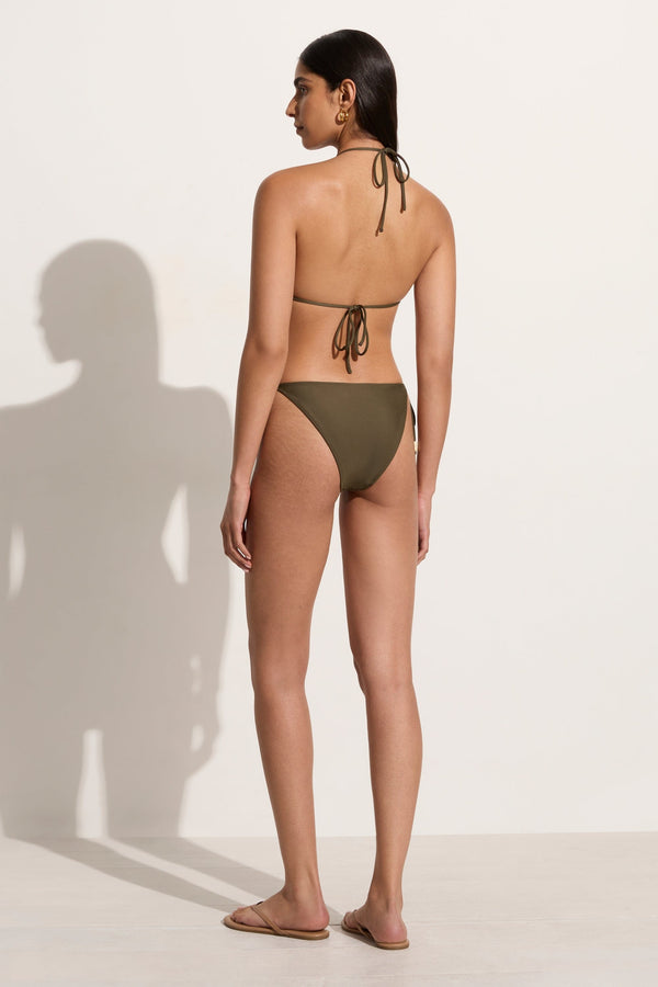 Faithfull The Brand Ada Bikini Bottoms Khaki - Final Sale