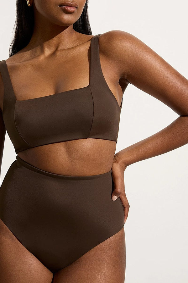Faithfull The Brand Afonso Bikini Bottom Coffee - Final Sale