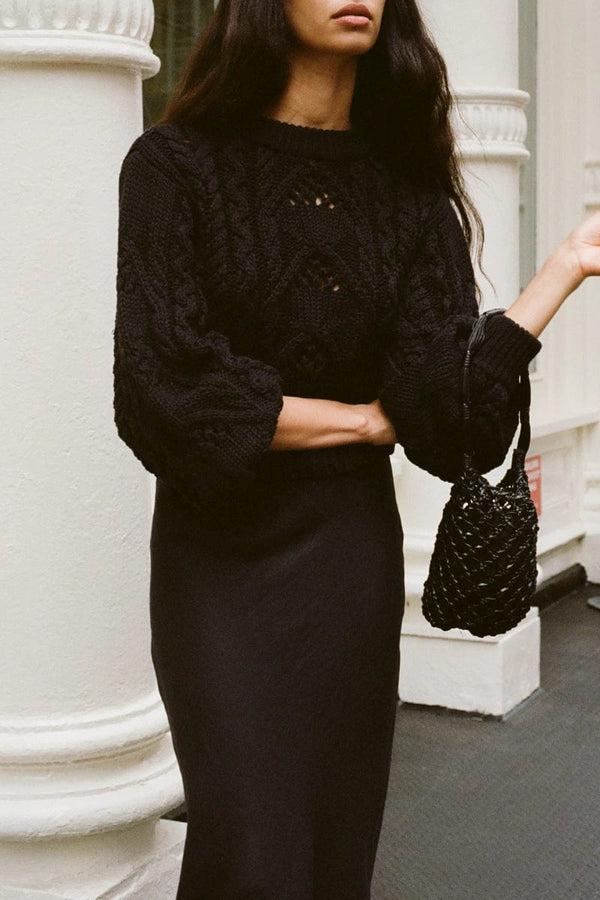 Faithfull The Brand Alanna Knit Jumper Black - Final Sale