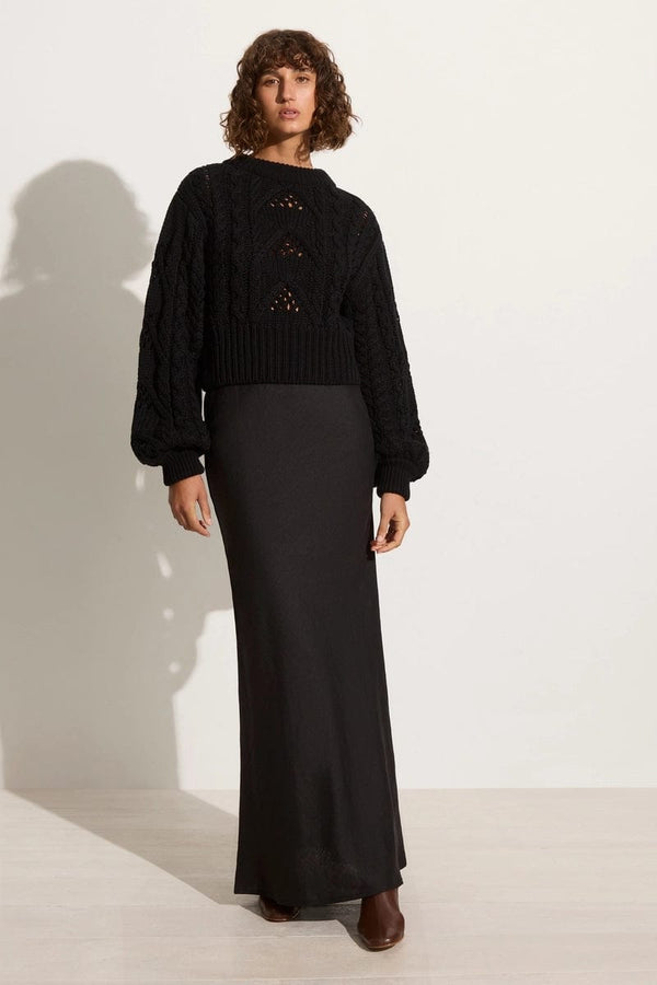 Faithfull The Brand Alanna Knit Jumper Black - Final Sale