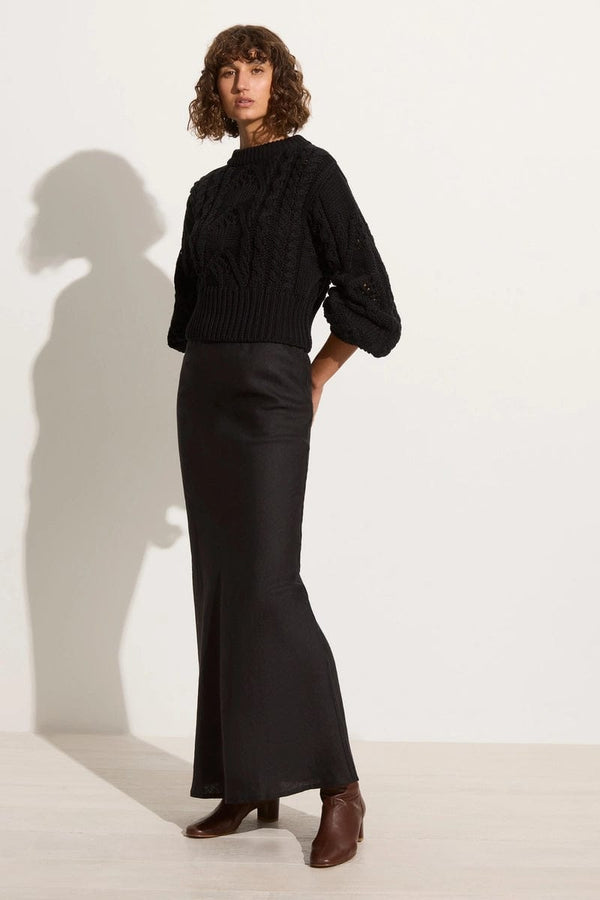 Faithfull The Brand Alanna Knit Jumper Black - Final Sale