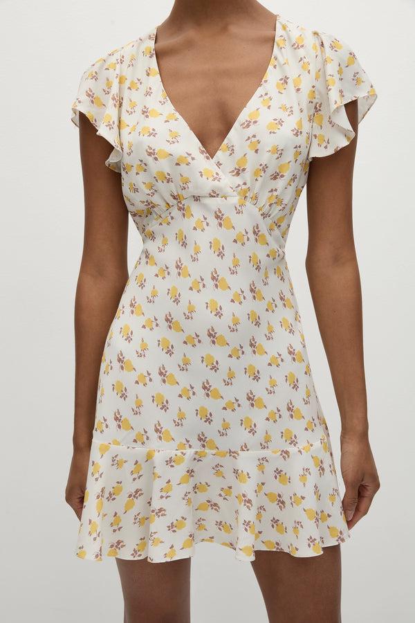 Faithfull The Brand Alba Mini Dress Hazy Rose Canary