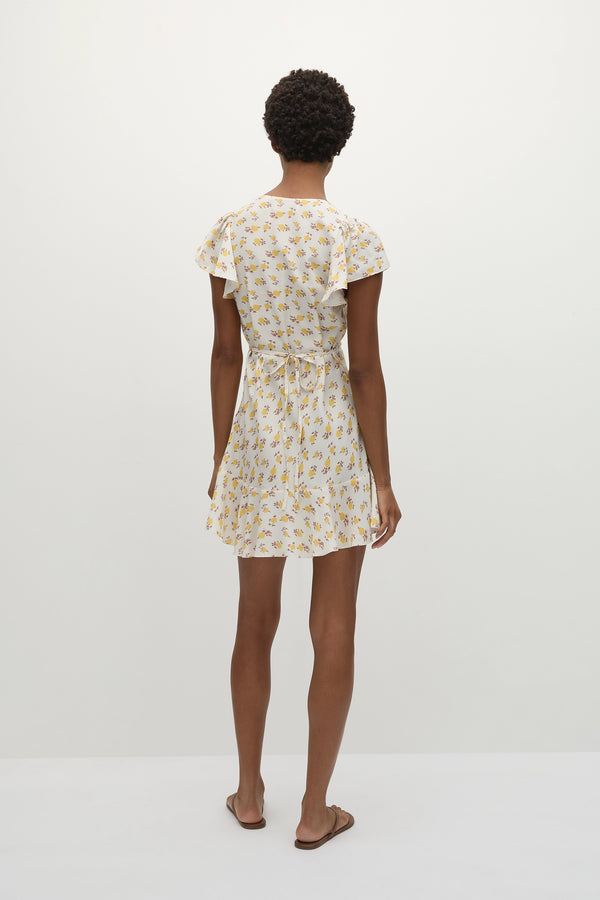 Faithfull The Brand Alba Mini Dress Hazy Rose Canary