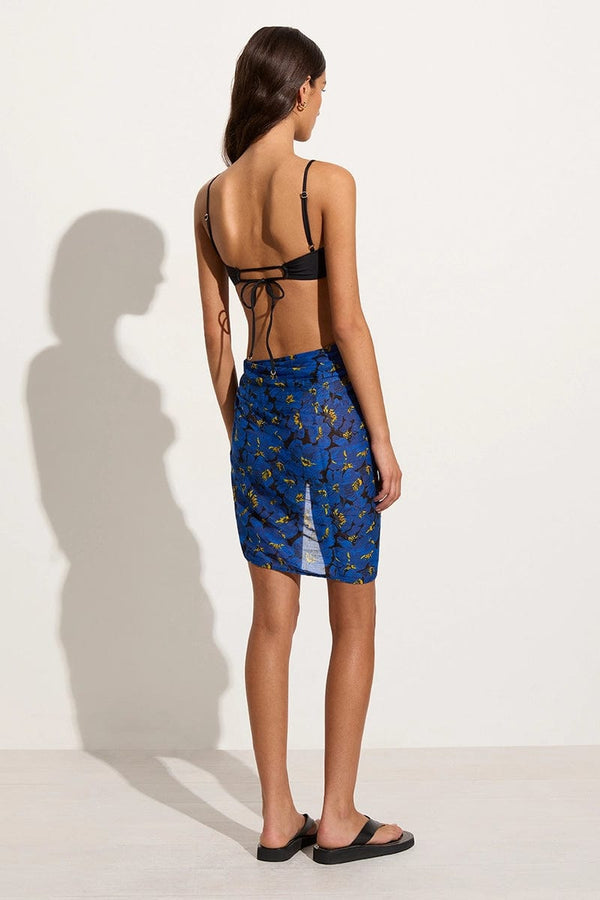 Faithfull The Brand Alca Pareo El Limon Floral Blue - Final Sale