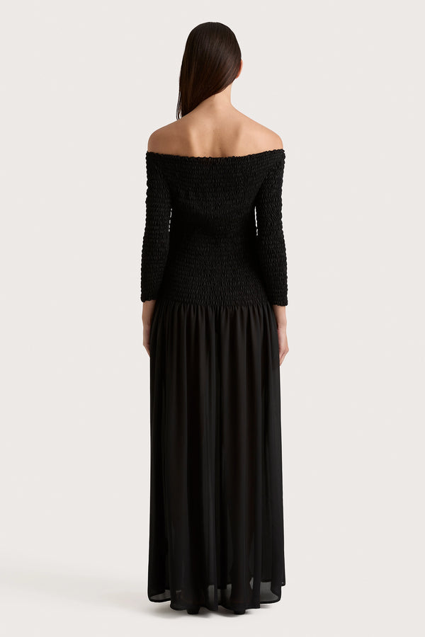 Faithfull The Brand Amandine Maxi Dress Black - Final Sale