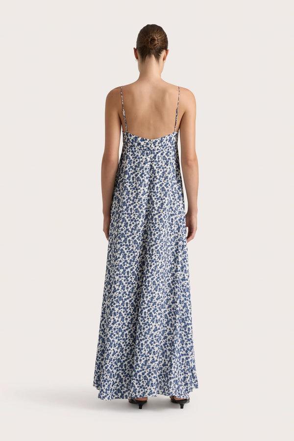 Faithfull The Brand Anessa Maxi Dress Leilani Mid Blue - Final Sale