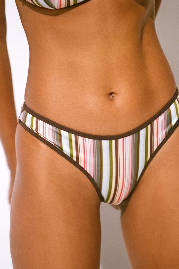 Faithfull The Brand Ania Bikini Bottom Meleu Stripe Multi