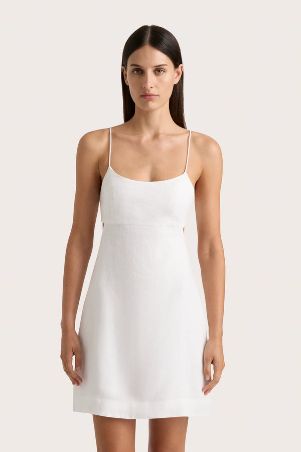 Faithfull The Brand Antibes Mini Dress White - Final Sale