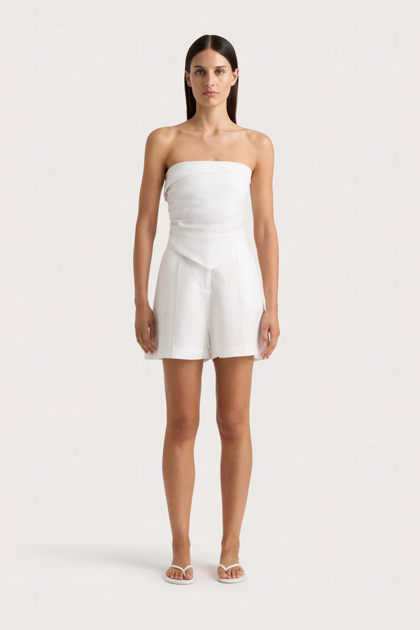 faithfull the brand Antibes Strapless Top White - Final Sale