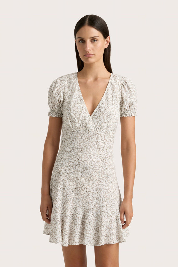 Faithfull The Brand Aurelia Mini Dress Calla Umber - Final Sale