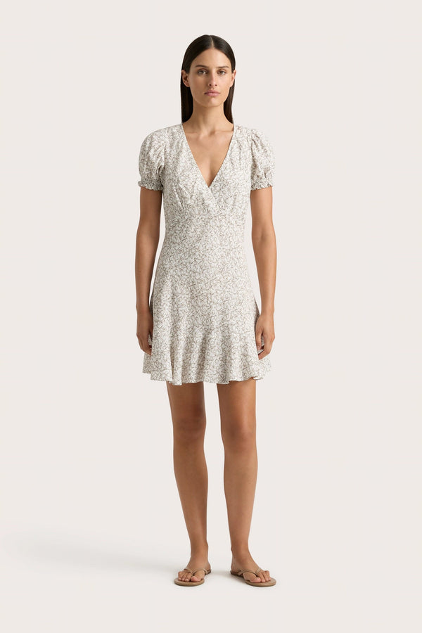 faithfull the brand Aurelia Mini Dress Calla Umber - Final Sale