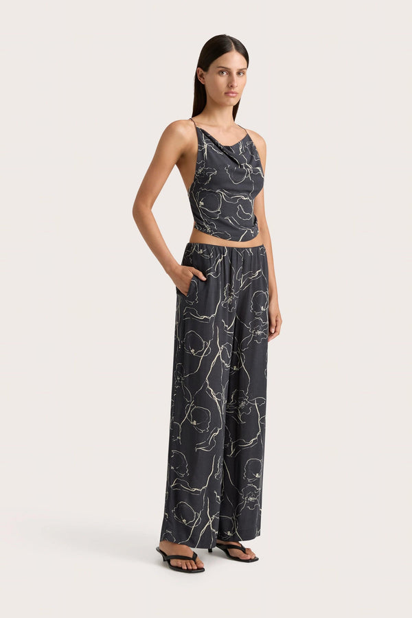 Faithfull The Brand Aurelie Top Calla Charred Navy - Final Sale