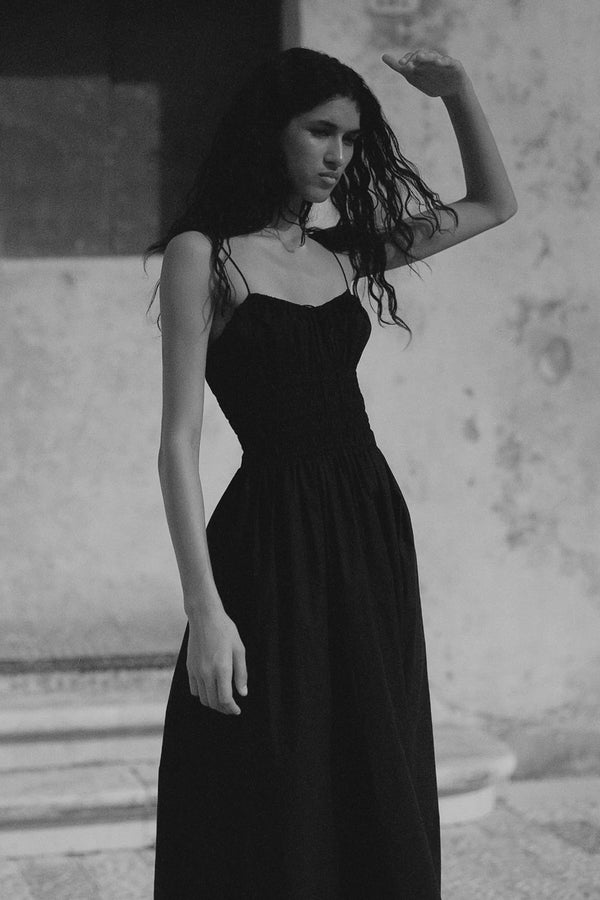 Faithfull The Brand Baia Maxi Dress Black - Final Sale