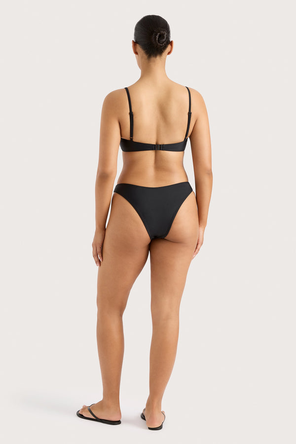 Faithfull The Brand Bebe Bikini Bottom Black - Final Sale