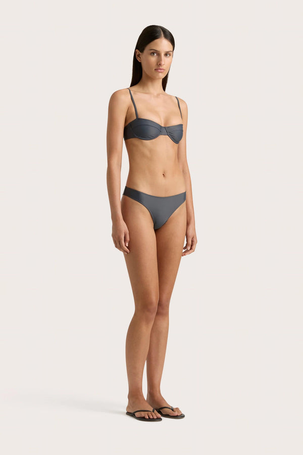 Faithfull The Brand Bebe Bikini Bottom Charred Navy - Final Sale