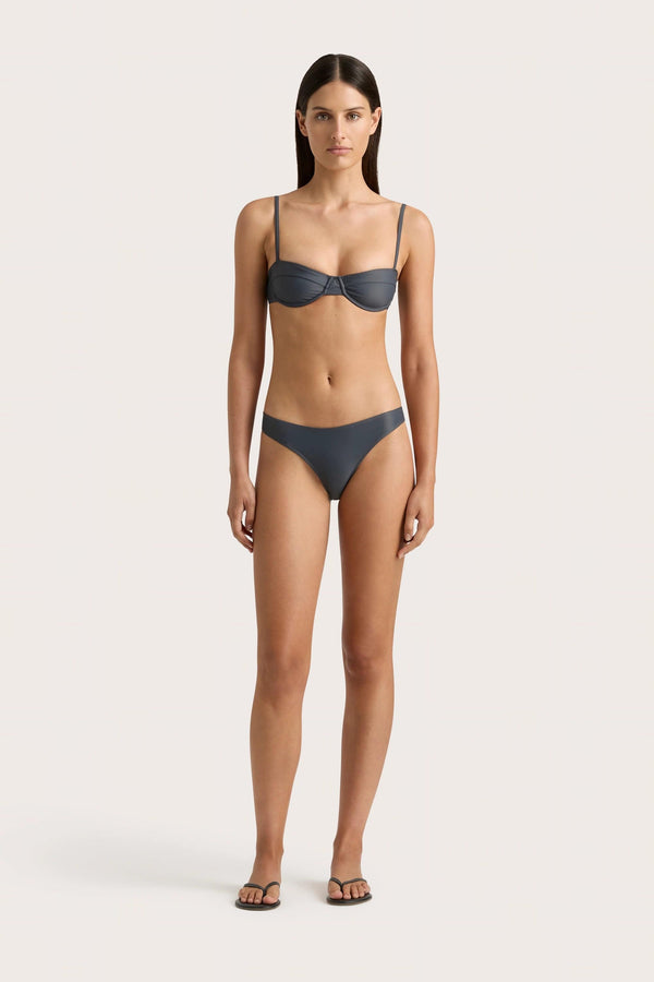 faithfull the brand Bebe Bikini Bottom Charred Navy - Final Sale