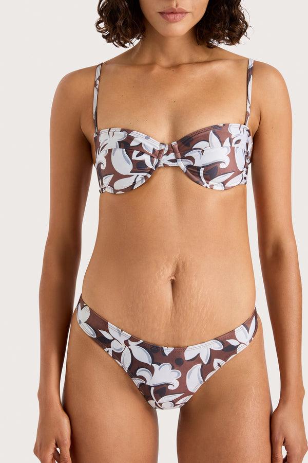 Faithfull The Brand Bebe Bikini Bottom Plumeria - Final Sale