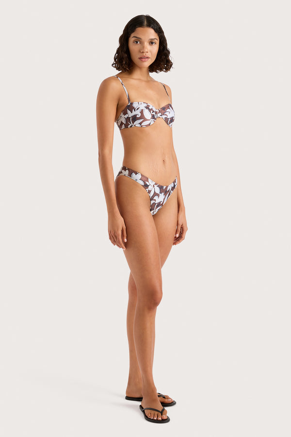 Faithfull The Brand Bebe Bikini Bottom Plumeria - Final Sale