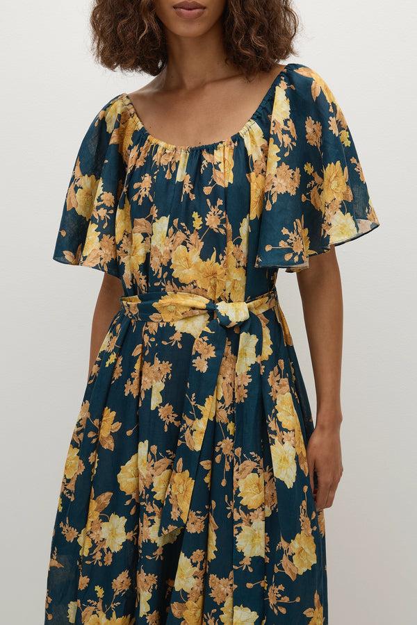 Faithfull The Brand Belen Maxi Dress Nora Floral Navy