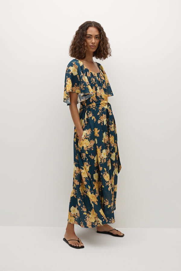 Faithfull The Brand Belen Maxi Dress Nora Floral Navy