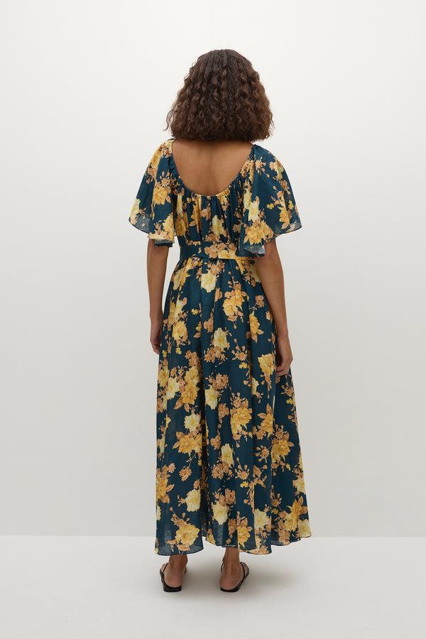 Faithfull The Brand Belen Maxi Dress Nora Floral Navy