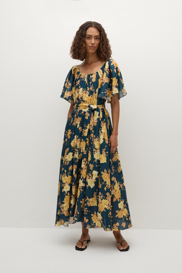 faithfull the brand Belen Maxi Dress Nora Floral Navy
