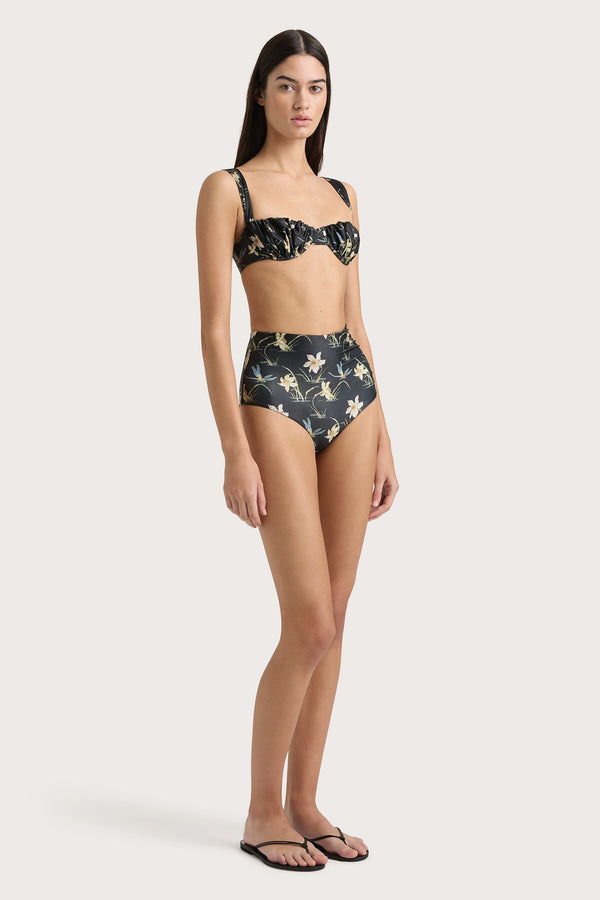 Faithfull The Brand Bianca Bikini Bottom Daffodil Print - Final Sale