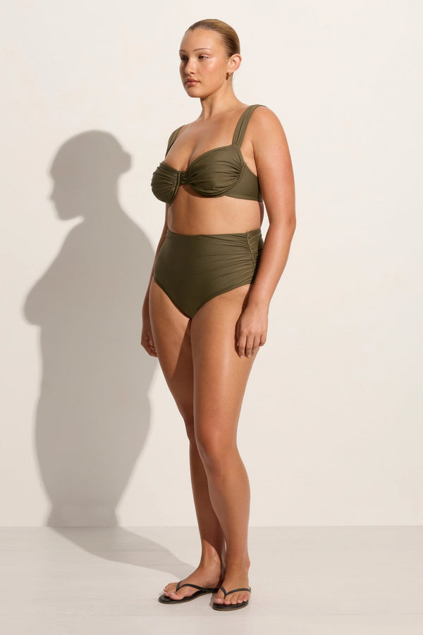 Faithfull The Brand Bianca Bikini Bottoms Khaki - Final Sale