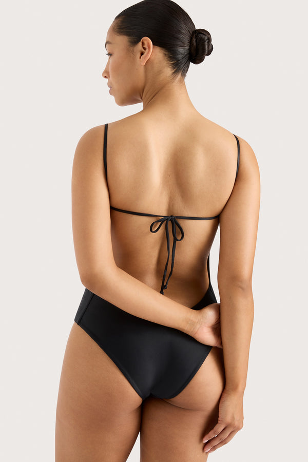 Faithfull The Brand Cabo String One Piece Black - Final Sale