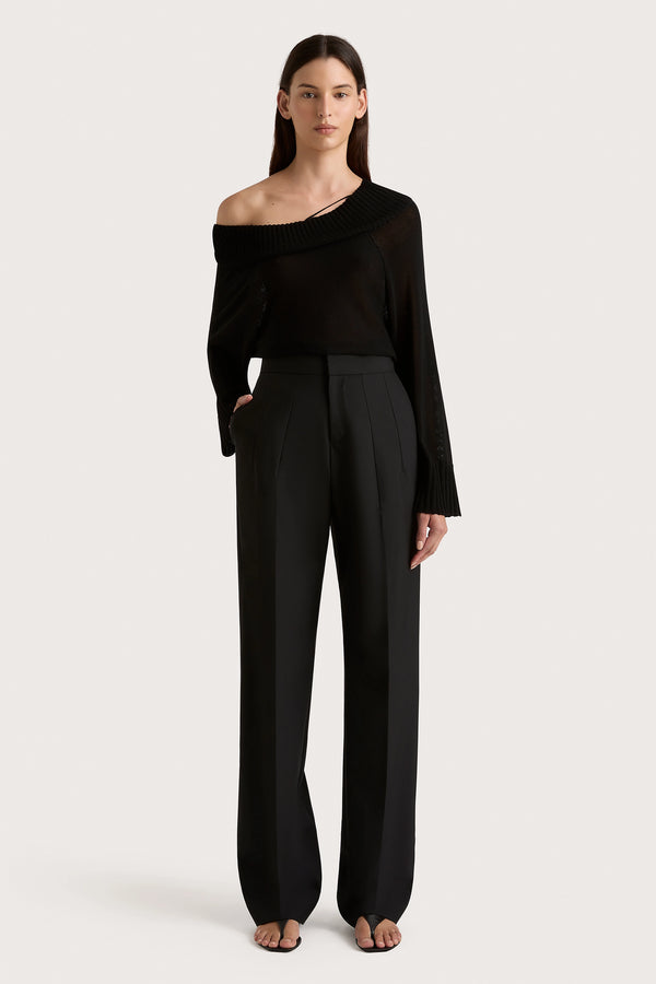 Faithfull The Brand Cecilie Knit Top Black - Final Sale
