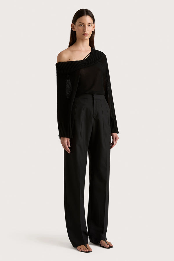 Faithfull The Brand Cecilie Knit Top Black - Final Sale