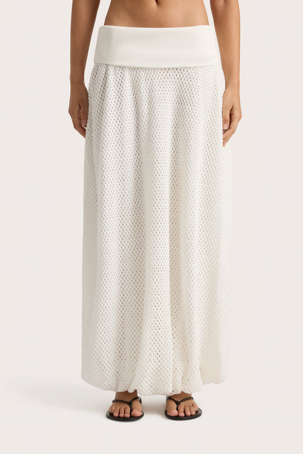 Faithfull The Brand Ciele Maxi Skirt Azalea White - Final Sale