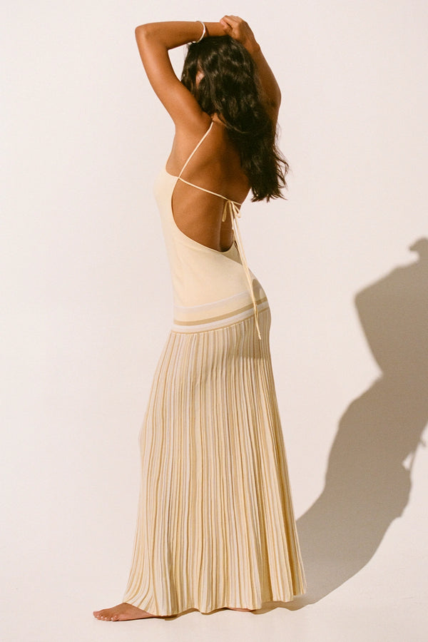 Faithfull The Brand Citara Maxi Dress Butter Stripe