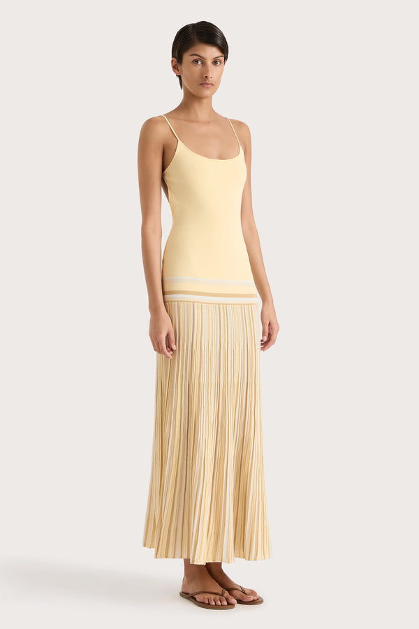 Faithfull The Brand Citara Maxi Dress Butter Stripe