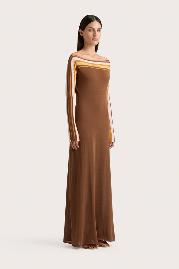 Faithfull The Brand Citara Maxi Dress Cocoa - Final Sale