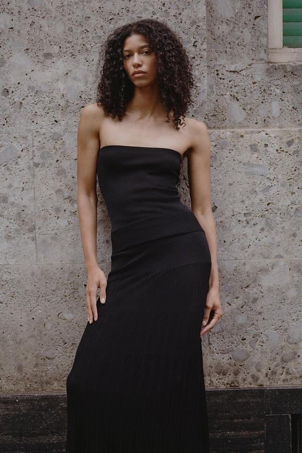 Faithfull The Brand Citara Strapless Top Black - Final Sale